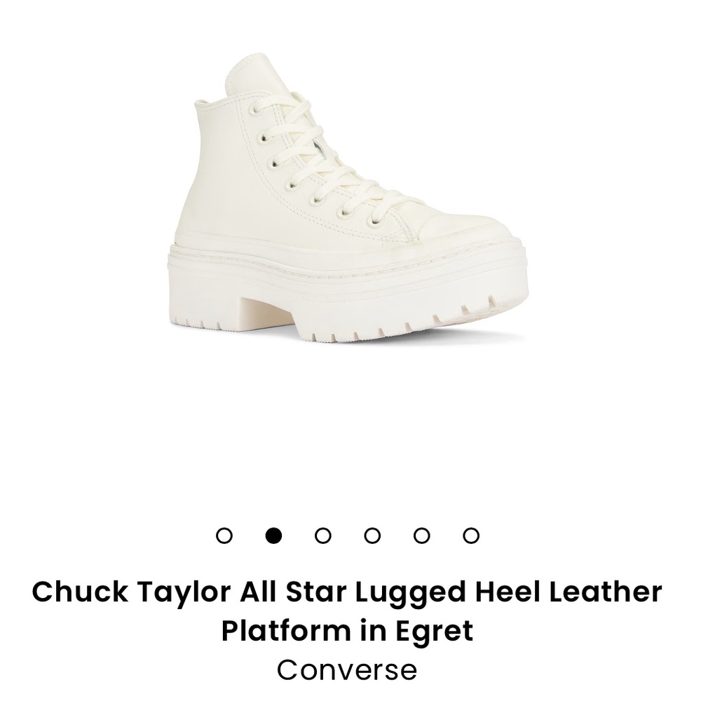 CONVERSE Chuck Taylor All Star Lugged Heel Leather Platform in Egret